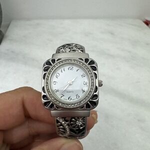ACCUTIME WATCH CORP. WM199 Enameled Quartz Women's Watch Sz. 6 1/4" Need Battery